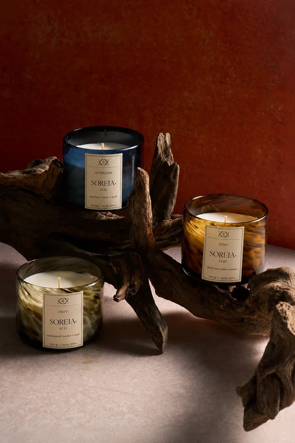 AfterGlow: vela 500 gr, vela 300 gr y difusor
